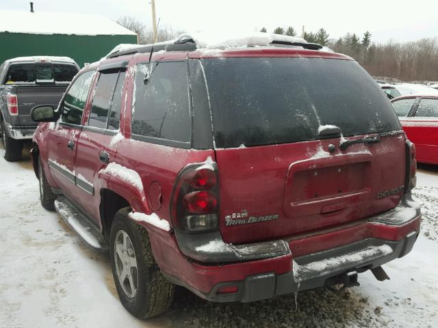 1GNDT13S022277791 - 2002 CHEVROLET TRAILBLAZE RED photo 3