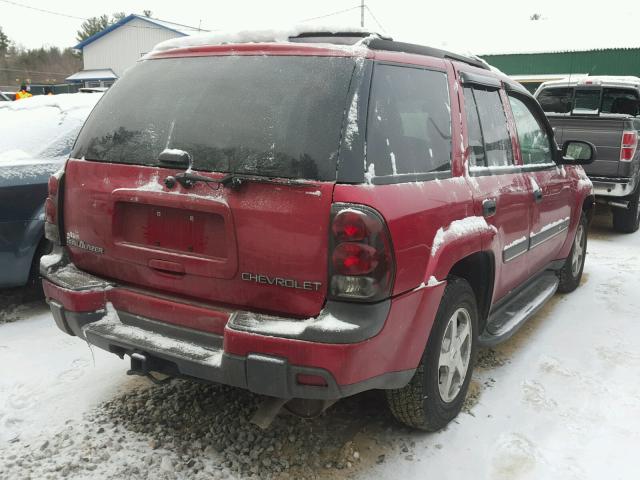 1GNDT13S022277791 - 2002 CHEVROLET TRAILBLAZE RED photo 4