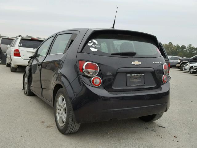 1G1JC6SG8E4103779 - 2014 CHEVROLET SONIC LT BLACK photo 3