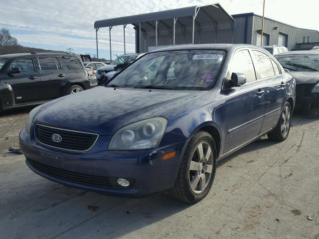 KNAGE124685177993 - 2008 KIA OPTIMA LX BLUE photo 2