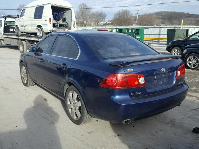 KNAGE124685177993 - 2008 KIA OPTIMA LX BLUE photo 3