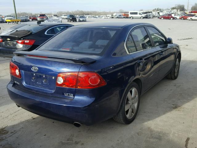 KNAGE124685177993 - 2008 KIA OPTIMA LX BLUE photo 4