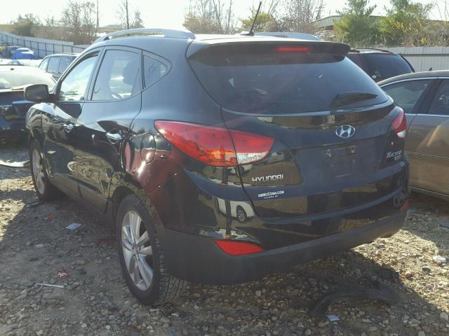 KM8JU3AC8CU485158 - 2012 HYUNDAI TUCSON GLS BLACK photo 3