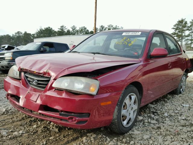 KMHDN46D56U227217 - 2006 HYUNDAI ELANTRA GL RED photo 2