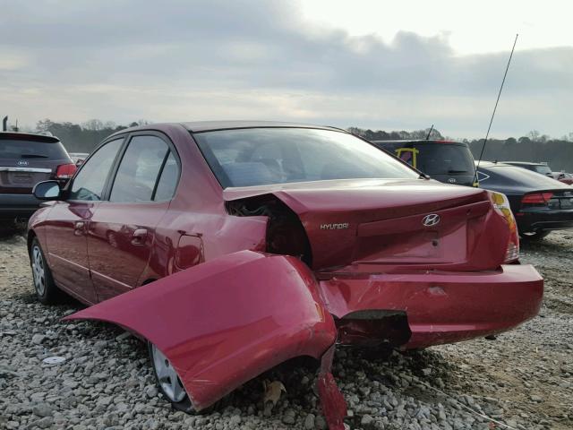 KMHDN46D56U227217 - 2006 HYUNDAI ELANTRA GL RED photo 3