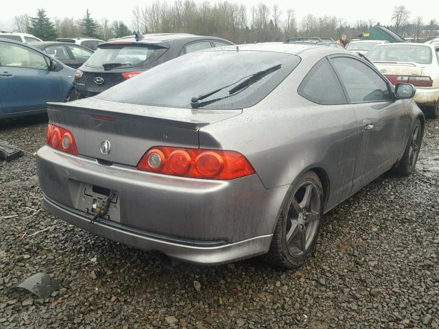 JH4DC53025S000237 - 2005 ACURA RSX TYPE-S GRAY photo 4