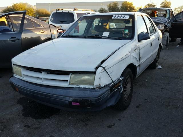 1B3XP28K5PN583045 - 1993 DODGE SHADOW WHITE photo 2