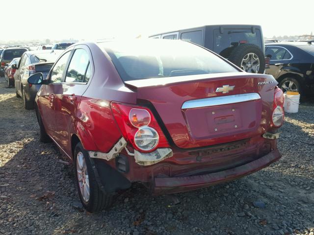 1G1JC5SH8C4131128 - 2012 CHEVROLET SONIC LT BURGUNDY photo 3