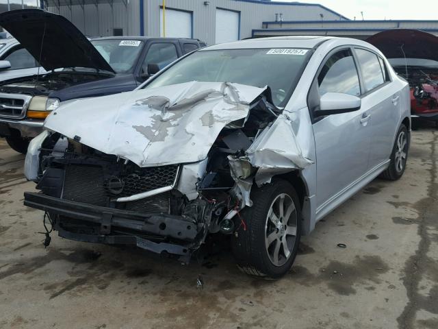 3N1AB6APXCL767538 - 2012 NISSAN SENTRA 2.0 SILVER photo 2