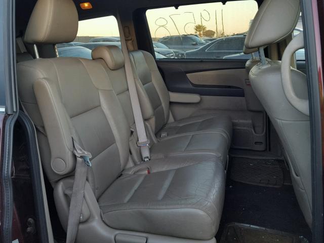 5FNRL5H68CB055600 - 2012 HONDA ODYSSEY EX MAROON photo 6