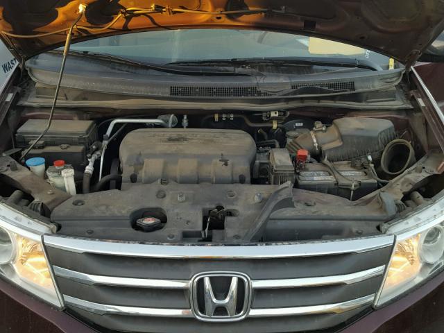 5FNRL5H68CB055600 - 2012 HONDA ODYSSEY EX MAROON photo 7