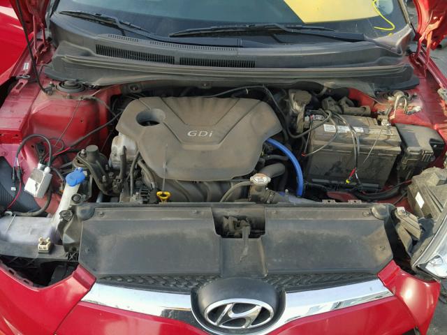 KMHTC6AD0CU062466 - 2012 HYUNDAI VELOSTER B RED photo 7