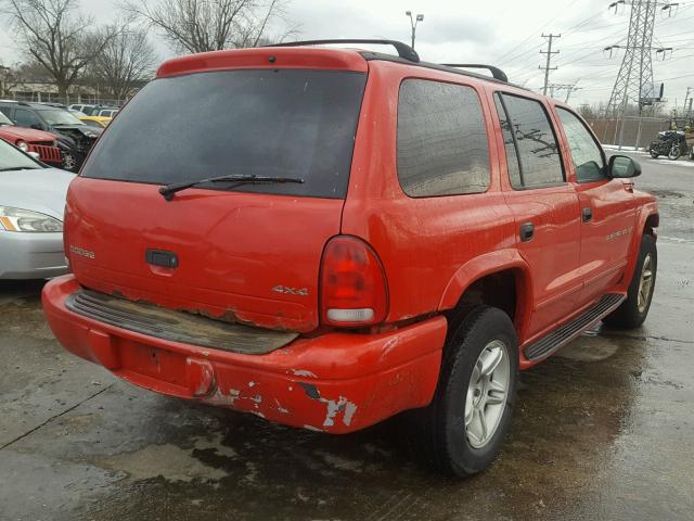 1B4HS28Z51F591126 - 2001 DODGE DURANGO RED photo 4