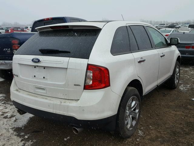 2FMDK3JC3BBA15756 - 2011 FORD EDGE SEL WHITE photo 4