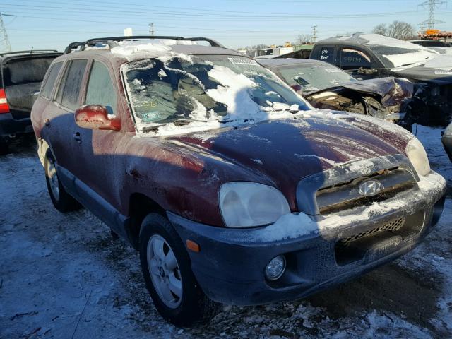 KM8SC13D85U904176 - 2005 HYUNDAI SANTA FE G MAROON photo 1