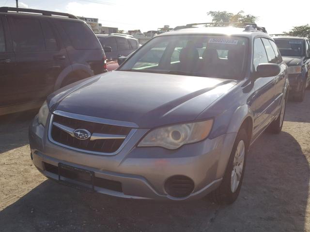 4S4BP60C787347602 - 2008 SUBARU OUTBACK BLUE photo 2