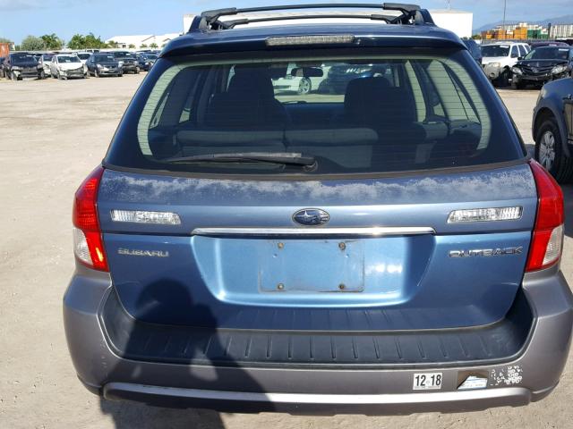 4S4BP60C787347602 - 2008 SUBARU OUTBACK BLUE photo 9