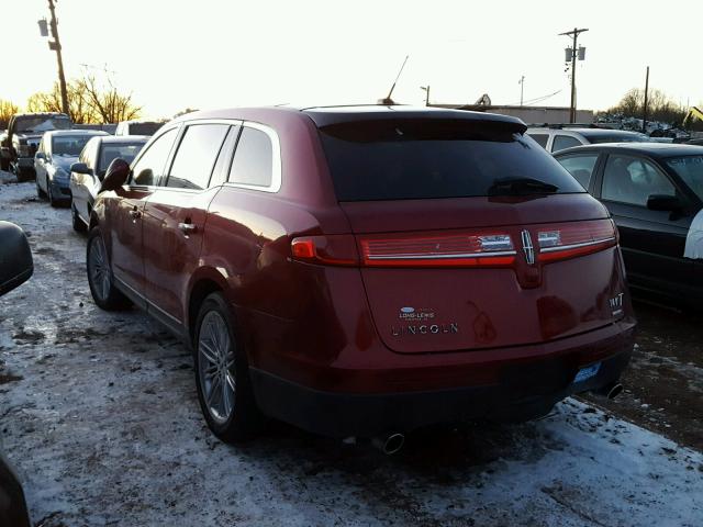 2LMHJ5AT6DBL50145 - 2013 LINCOLN MKT RED photo 3
