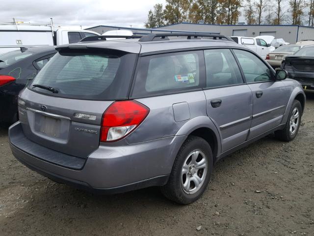 4S4BP60CX86352251 - 2008 SUBARU OUTBACK SILVER photo 4