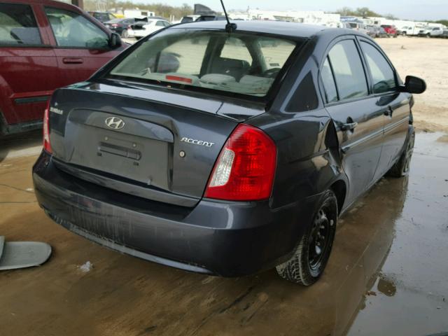 KMHCN4AC9AU415600 - 2010 HYUNDAI ACCENT GLS GRAY photo 4