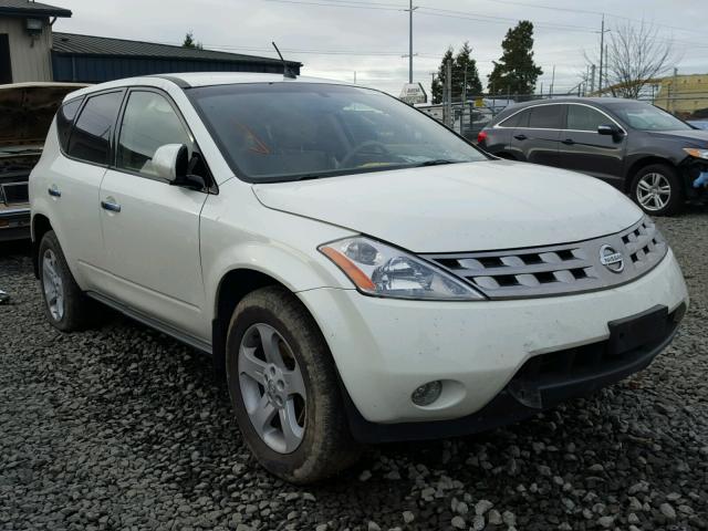 JN8AZ08W95W422201 - 2005 NISSAN MURANO SL WHITE photo 1