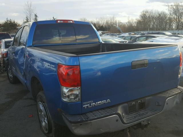 5TFRT54127X014949 - 2007 TOYOTA TUNDRA DOU BLUE photo 3