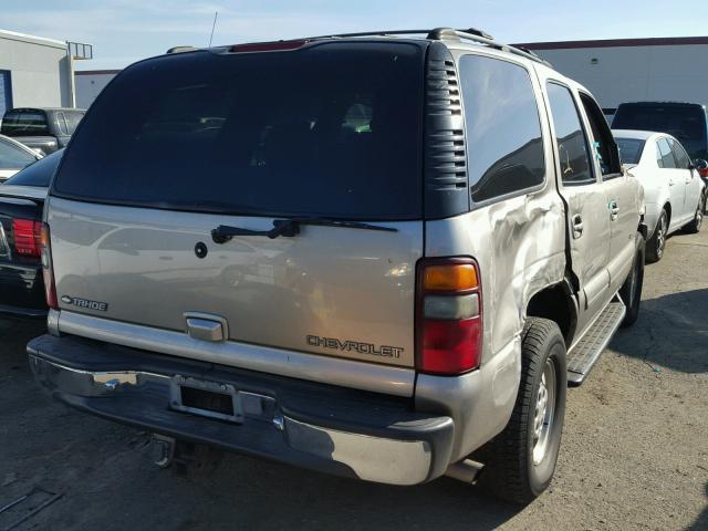 1GNEK13T41R127608 - 2001 CHEVROLET TAHOE K150 TAN photo 4