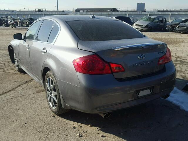 JN1CV6AR8DM351822 - 2013 INFINITI G37 GRAY photo 3