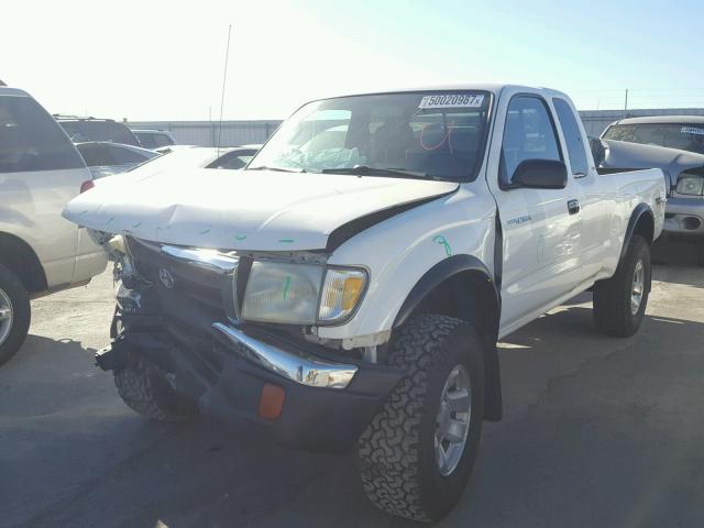 4TASN92N4XZ533039 - 1999 TOYOTA TACOMA XTR WHITE photo 2