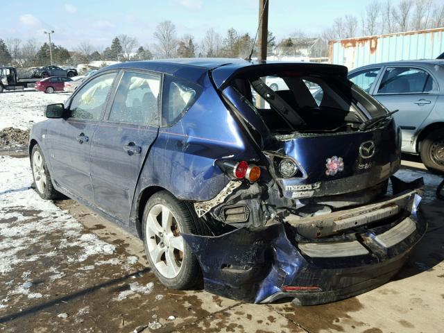 JM1BK343441204566 - 2004 MAZDA 3 HATCHBAC BLUE photo 3