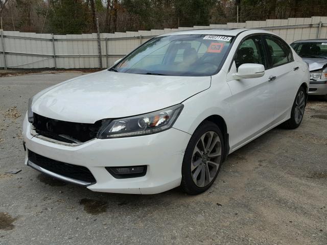 1HGCR2F75EA162079 - 2014 HONDA ACCORD EX WHITE photo 2