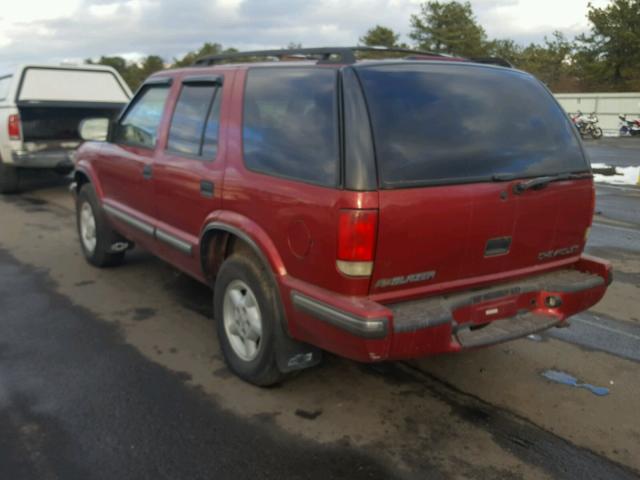 1GNDT13W2X2179159 - 1999 CHEVROLET BLAZER RED photo 3