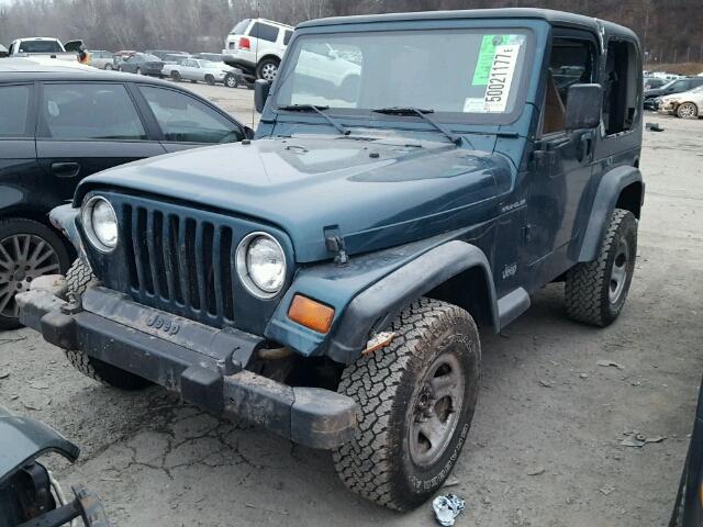 1J4FY29P9WP740364 - 1998 JEEP WRANGLER / GREEN photo 2