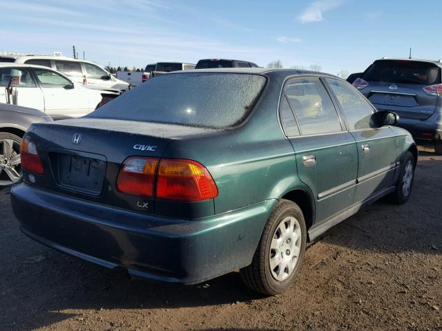 JHMEJ6673YS000521 - 2000 HONDA CIVIC LX GREEN photo 4