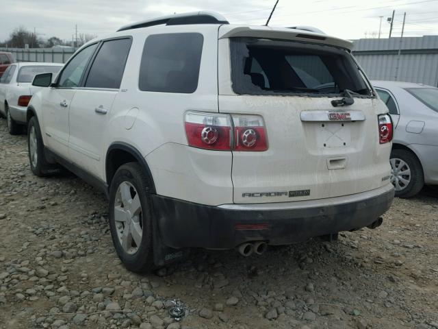 1GKEV33748J162824 - 2008 GMC ACADIA SLT WHITE photo 3