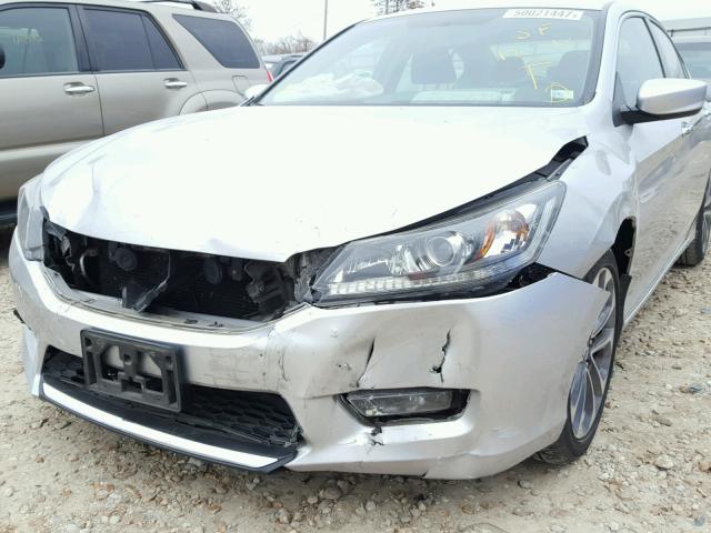 1HGCR2F57EA030195 - 2014 HONDA ACCORD SPO SILVER photo 9