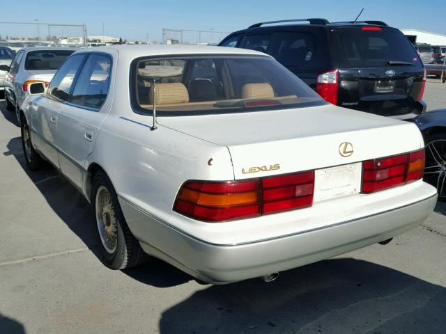 JT8UF11E0P0181237 - 1993 LEXUS LS 400 WHITE photo 3