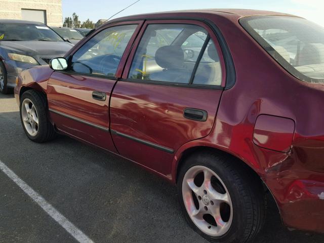 1NXBR12E5YZ408698 - 2000 TOYOTA COROLLA VE BURGUNDY photo 9