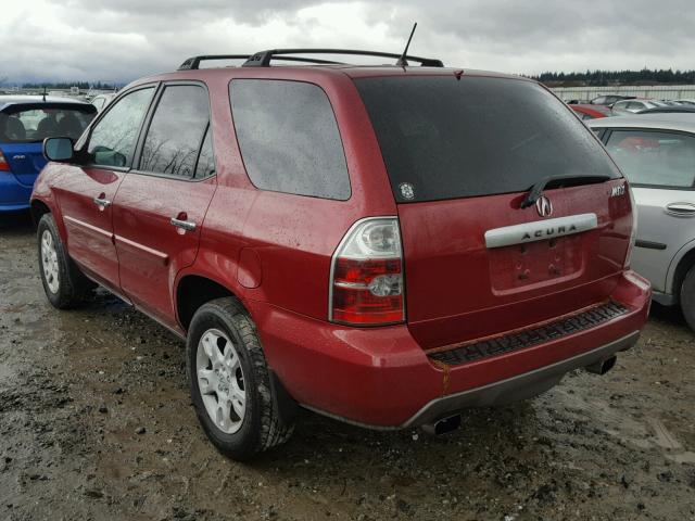 2HNYD18614H516028 - 2004 ACURA MDX TOURIN MAROON photo 3