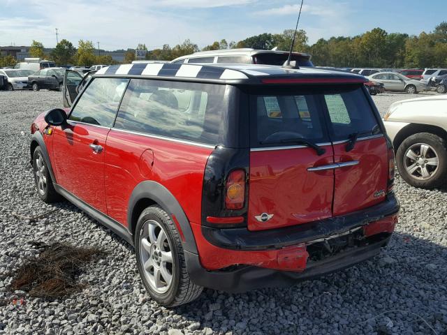 WMWML33549TP97458 - 2009 MINI COOPER CLU RED photo 3