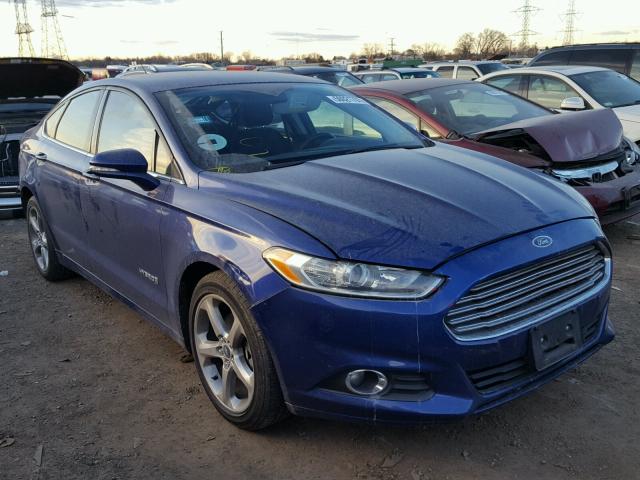 3FA6P0LU0DR103936 - 2013 FORD FUSION SE BLUE photo 1