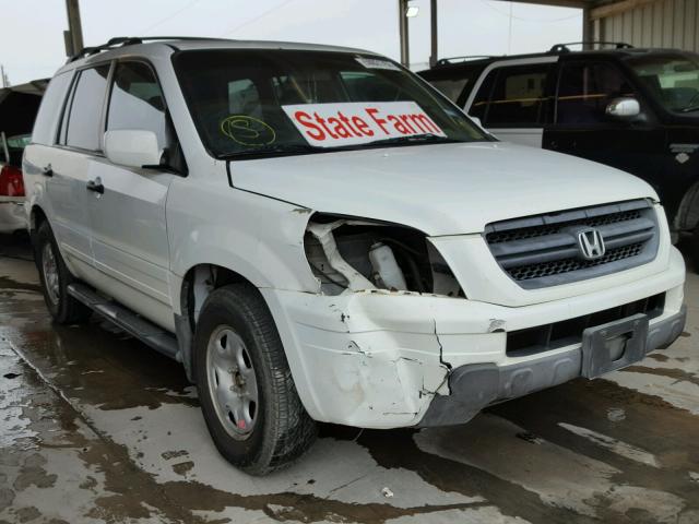 5FNYF18525B030830 - 2005 HONDA PILOT EXL WHITE photo 1