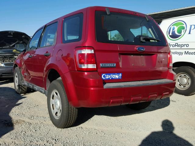 1FMCU02Z98KC45436 - 2008 FORD ESCAPE XLS RED photo 3
