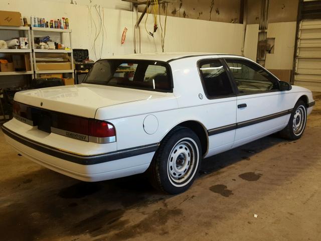 1MEPM6049KH644205 - 1989 MERCURY COUGAR LS WHITE photo 4