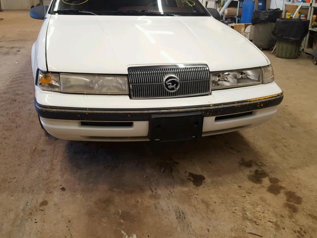 1MEPM6049KH644205 - 1989 MERCURY COUGAR LS WHITE photo 9