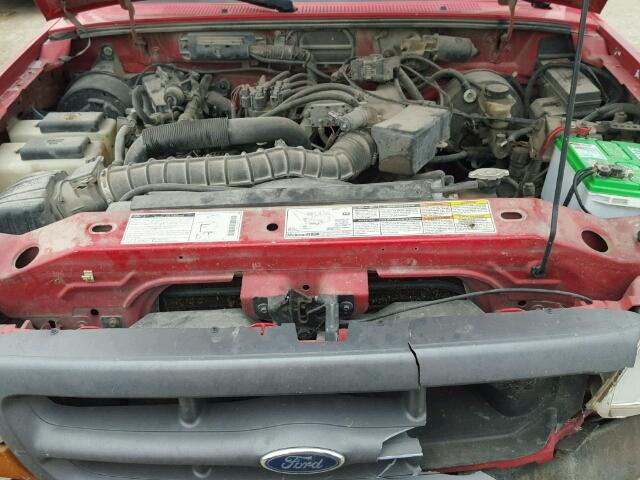 1FTYR10U6WUA32809 - 1998 FORD RANGER RED photo 7