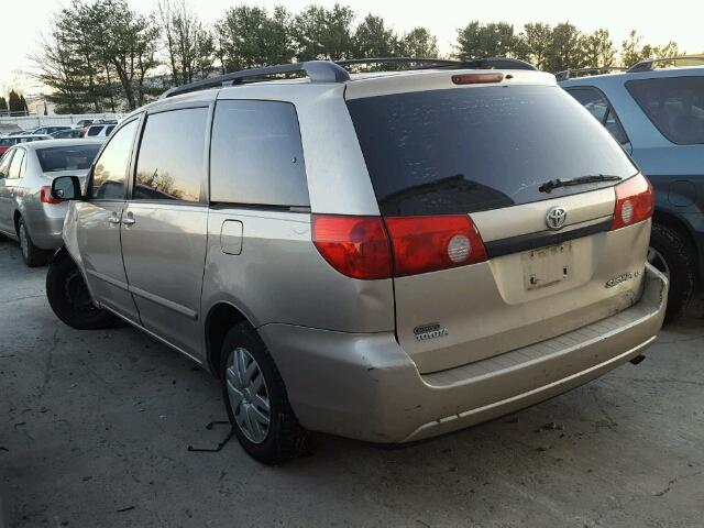 5TDZK23C28S121625 - 2008 TOYOTA SIENNA CE GOLD photo 3