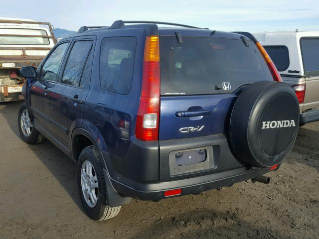 JHLRD788X2C024258 - 2002 HONDA CR-V EX BLUE photo 3