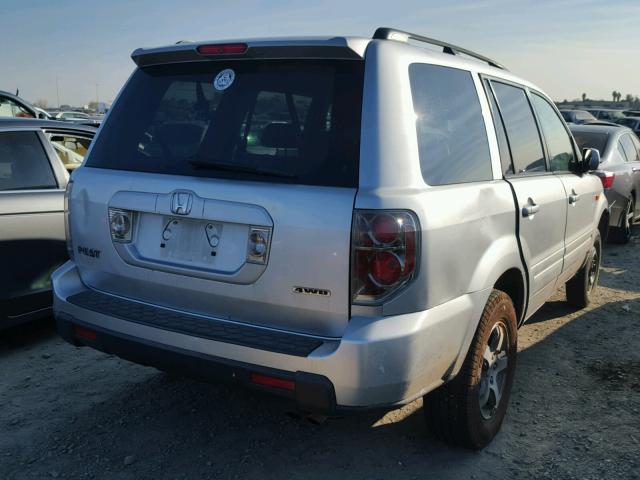 5FNYF18428B023730 - 2008 HONDA PILOT EX SILVER photo 4