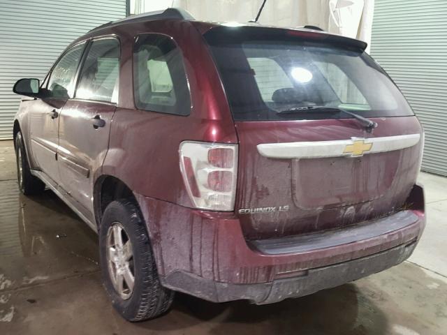 2CNDL13F076091587 - 2007 CHEVROLET EQUINOX LS RED photo 3